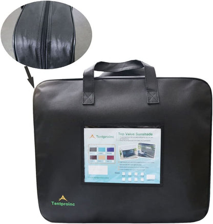 RV Awning Sun Shade 9' X 11' 3" Black Mesh Screen Sunshade Complete Kits Camping Trailer Canopy UV Sunblocker - 3 Year Warranty