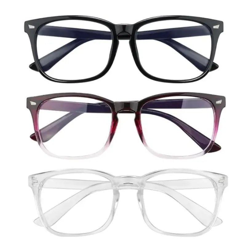 3 Pack Blue Light Glasses Men, Blue Light Glasses Women Eyeglasses Bluelight Eyestrain，Blue Light Blocking Glasses
