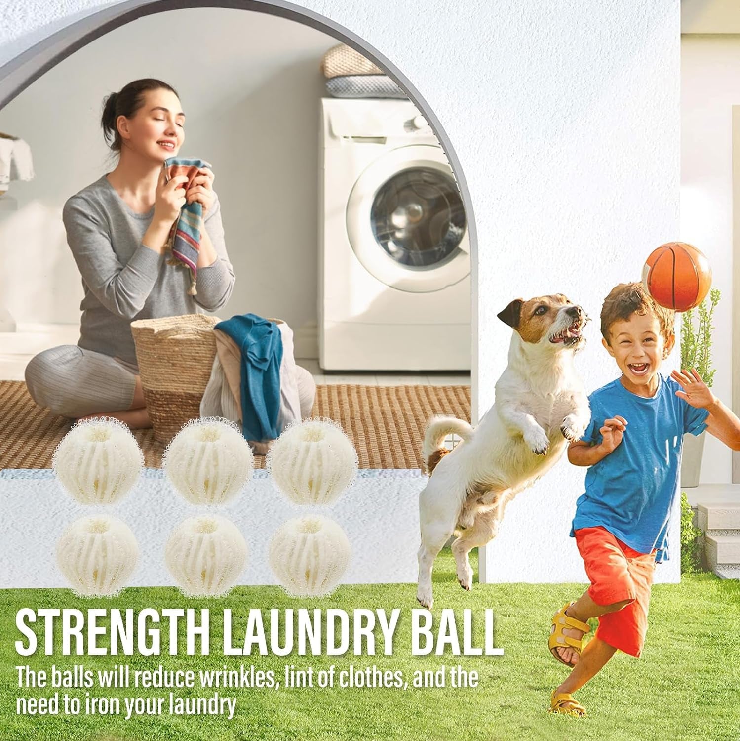 , Reusable Dog Hair Remover, Lint Remover Balls for Laundry, 12 Count