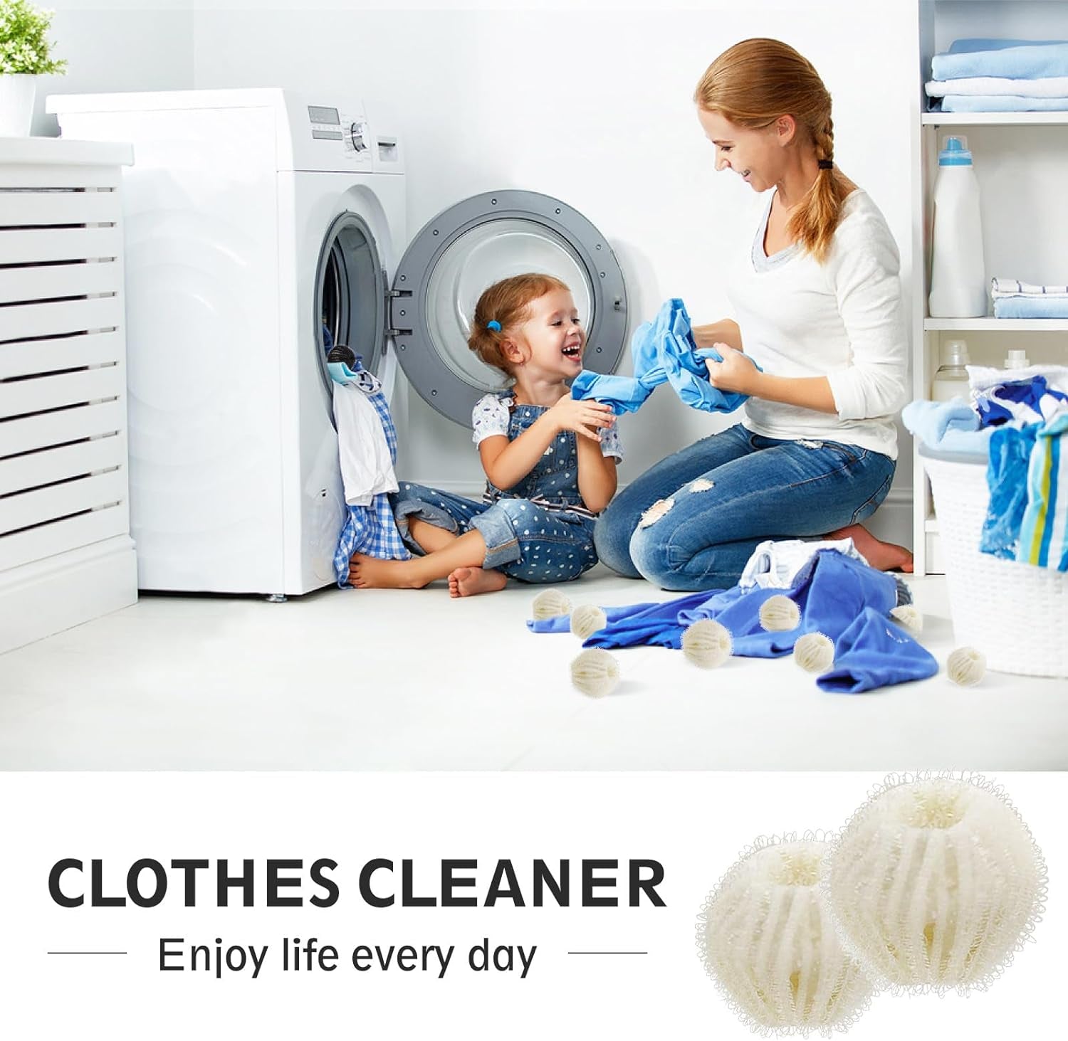 , Reusable Dog Hair Remover, Lint Remover Balls for Laundry, 12 Count