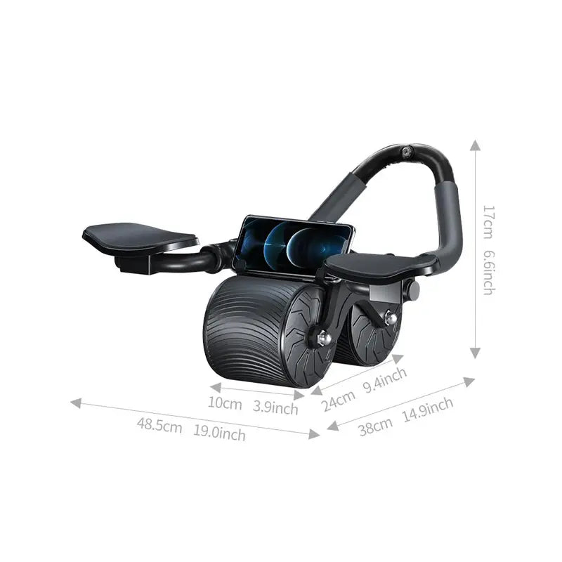 Fitness Equipment Ab Roller Wheel, 1 Piece Automatic Rebound Ab Wheel, Mother'S Day Gift, Phone Holder Design Crunch Sports Accessories, Ab Exercise Equipment for Core & Abdominal Muscle Training, Anxiety Device for Men, Gym Accessories, Gym Equipment