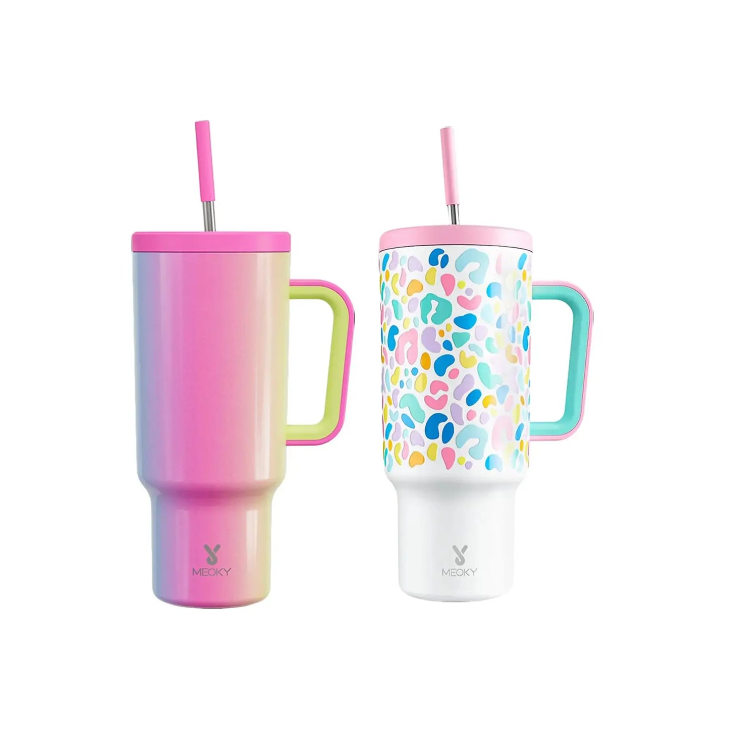Portable Spring Tumbler Cups and Straw 