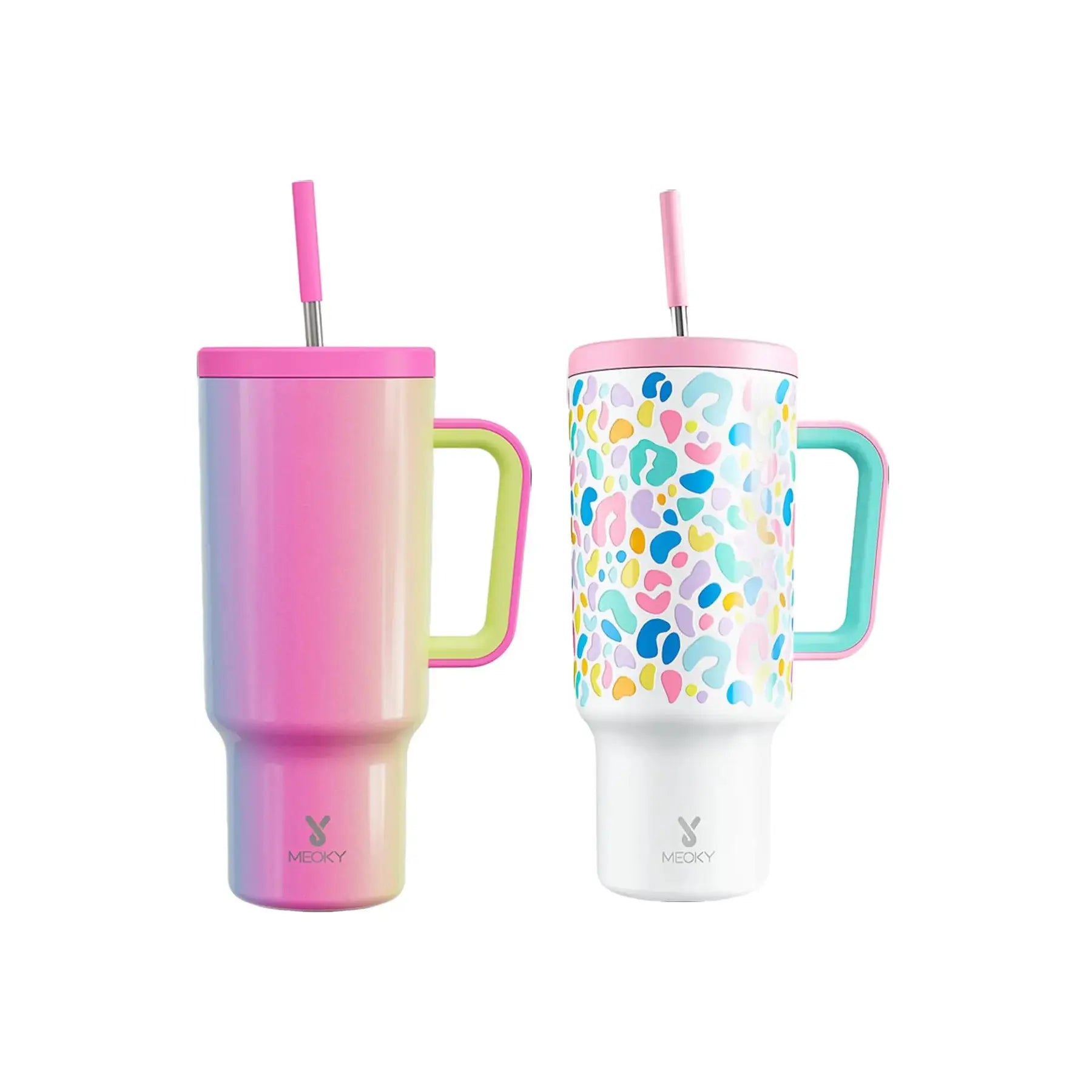 Portable Spring Tumbler Cups and Straw 