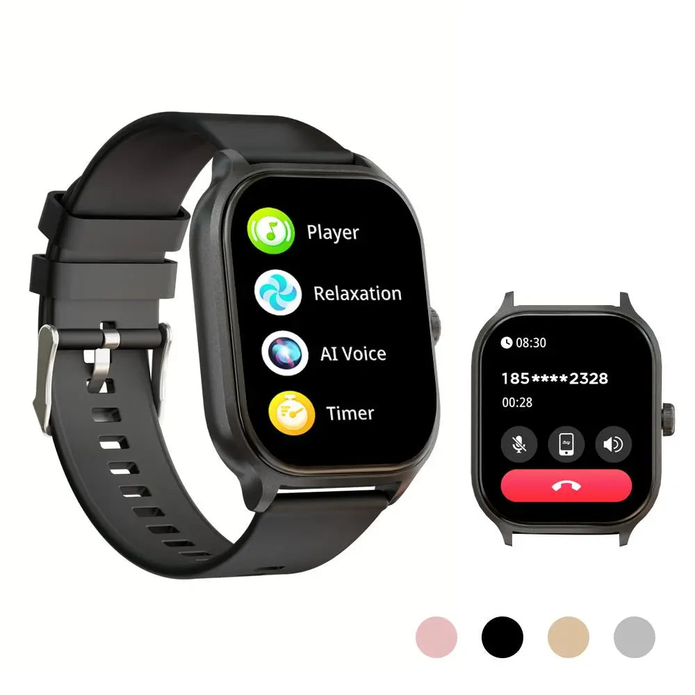 Multifunctional Message Reminder Smart Watch, 1 Piece Multiple Movement Modes Sports Watch, Fashionable Square Full Touch Screen Sports Watch