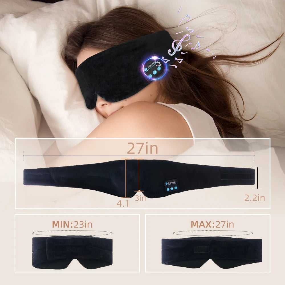 Sleeping Mask with Bluetooth Headphones, Travel Cotton & Cooling Eye-mask