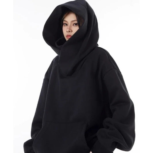 Mens & Women's High Collar Hooded Sweatshirt Social
