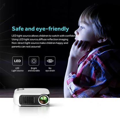 A2000 MINI Projector 800 Lumens Home Cinema portable 3D LED Video
