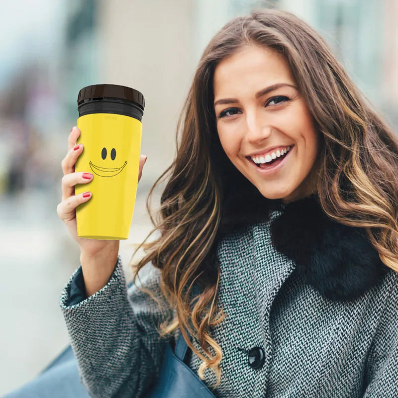 Twist Lid Thermos Cup Mugs With Straw,