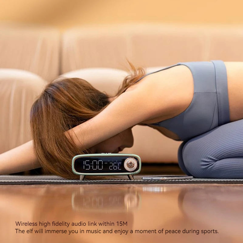 Intelligent Bluetooth Speaker Wireless Charger Modern Digital LED Smart Alarm Clock