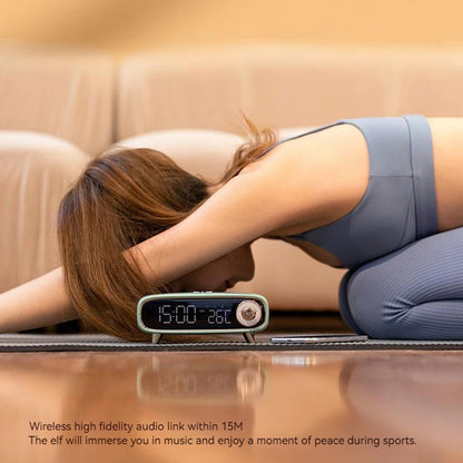 Intelligent Bluetooth Speaker Wireless Charger Modern Digital LED Smart Alarm Clock