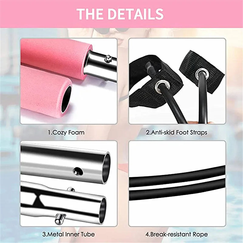 Yoga CrossFit Resistance Bands Exerciser Pull Rope Portable Gym Workout