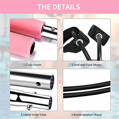 Yoga CrossFit Resistance Bands Exerciser Pull Rope Portable Gym Workout