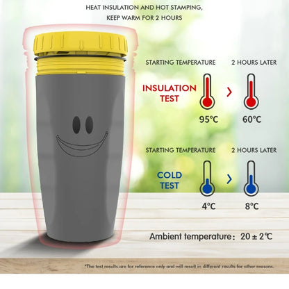 Twist Lid Thermos Cup Mugs With Straw,
