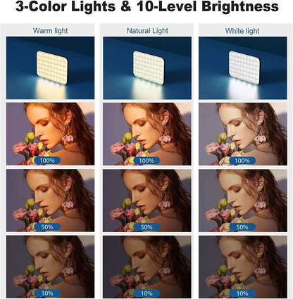 120 LED Selfie Lights Clip Fill Video Light with Front & Back Clip for Phone iPad