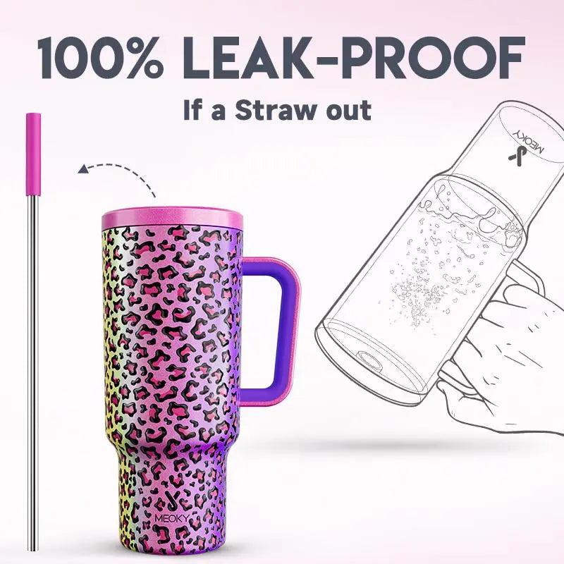 Portable Spring Tumbler Cups and Straw 