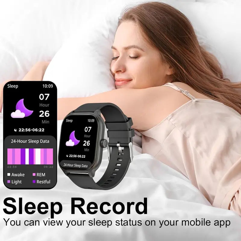 Multifunctional Message Reminder Smart Watch, 1 Piece Multiple Movement Modes Sports Watch, Fashionable Square Full Touch Screen Sports Watch