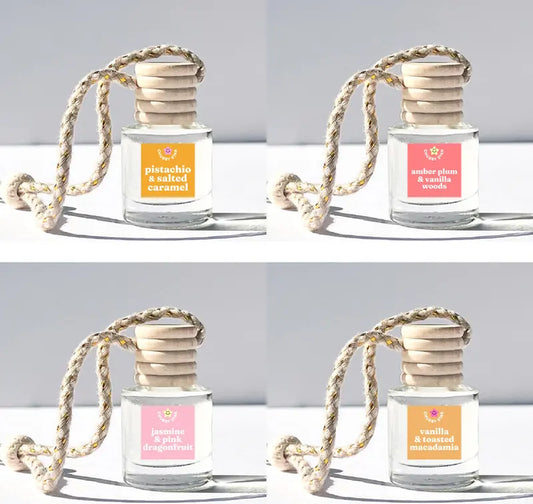 The Brazilian Scents 4 Pack Scented Car Fresheners Bundle Set