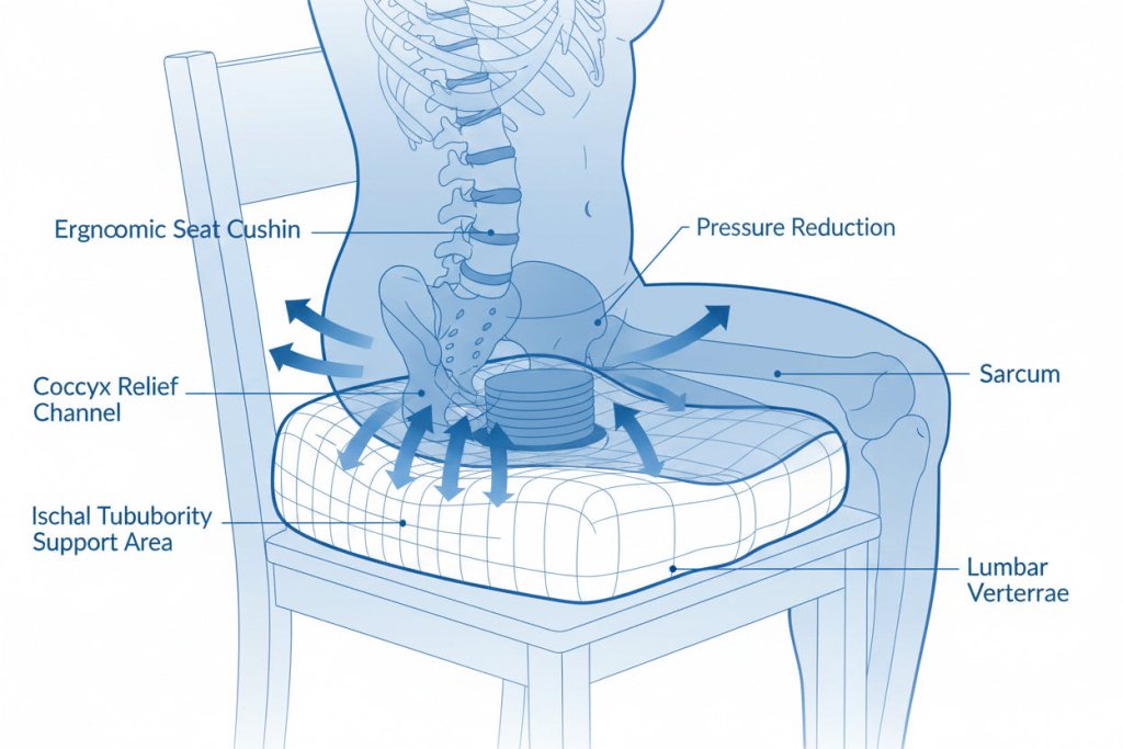 SpineShift ComfortCore™ Ergonomic Seat Cushion - SpineShiftSpine ShiftOffice Comfort