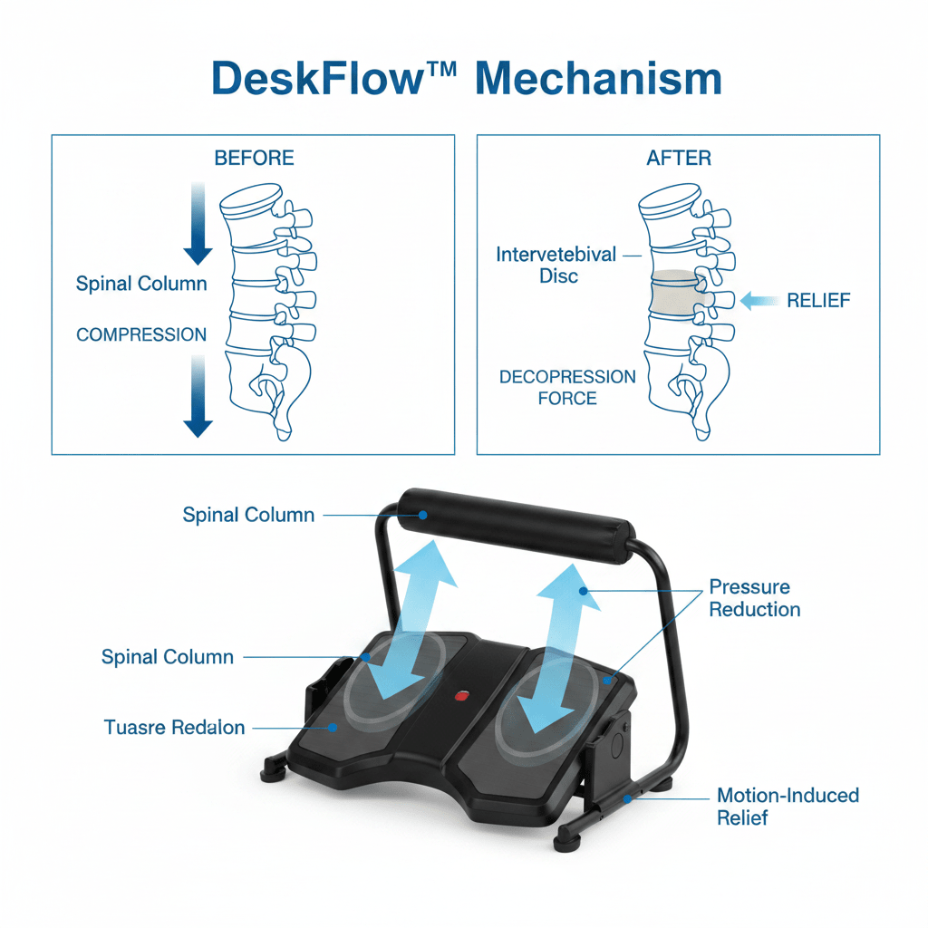 SpineShift DeskFlow™ Under-Desk Motion Trainer - SpineShiftSpineShiftOffice Comfort